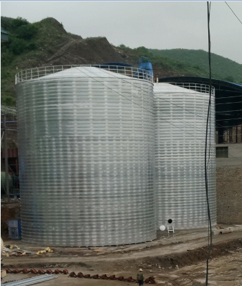 和舍镇粮食钢板仓的安装全过程不用热焊接